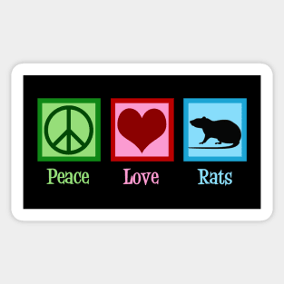 Peace Love Rats Sticker